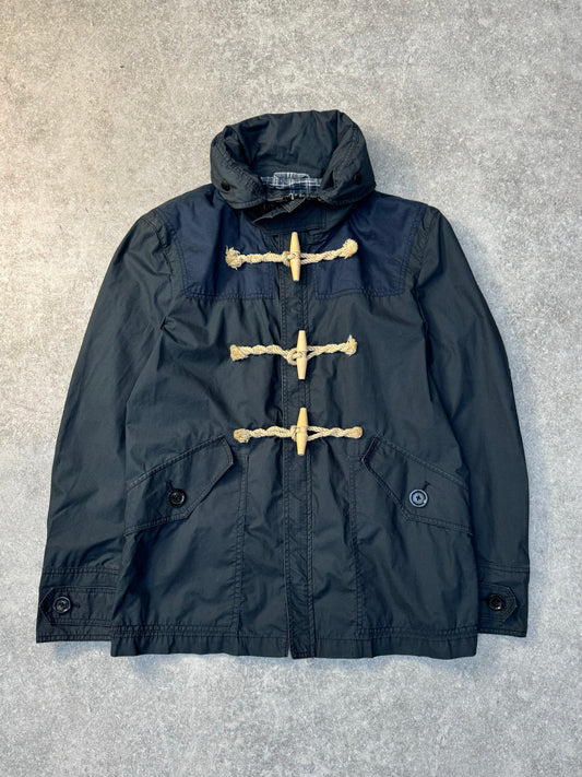 Burberry Black Label Navy Hooded Toggle Parka Jacket