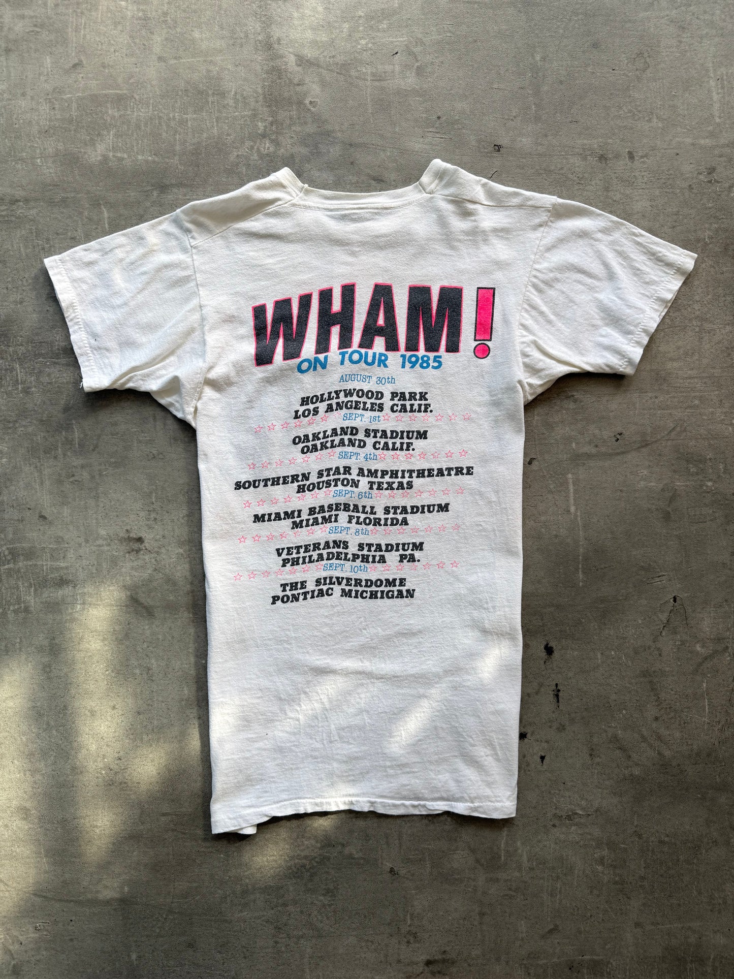 1985 WHAM! on Tour Graphic Tee | Small, Multicoloured