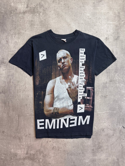 Early 2000s Eminem Lawsuit Black Graphic Tee