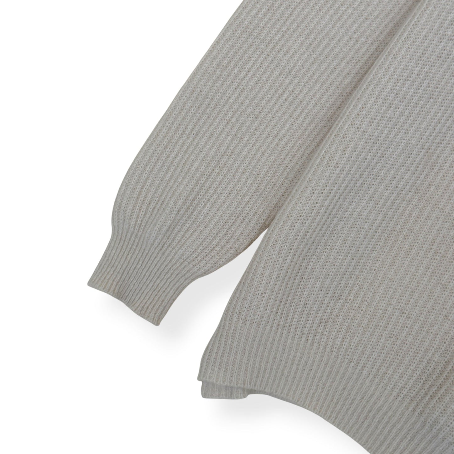 THOM SWEENEY CASHMERE CREW NECK SWEATER M | Medium, Ivory