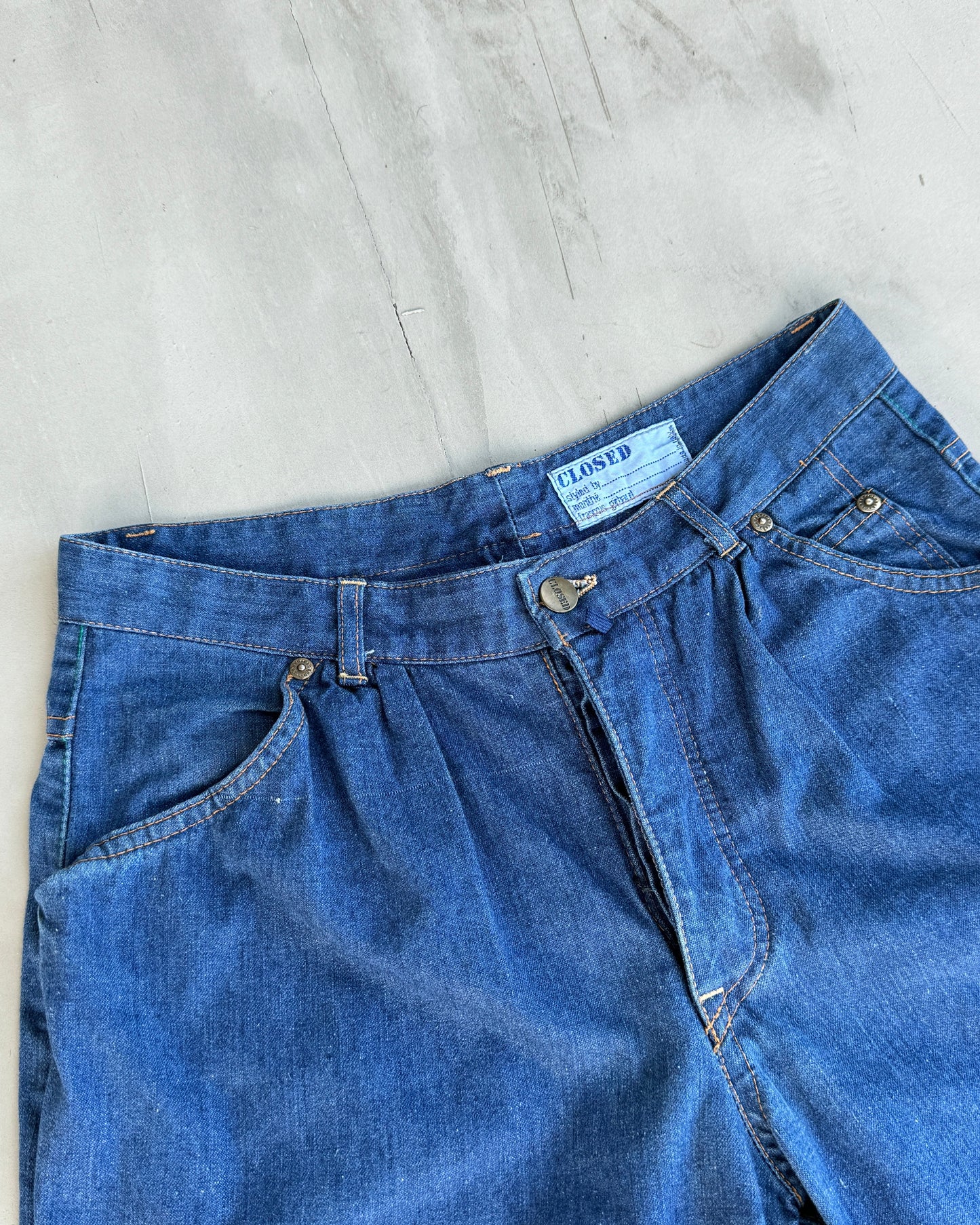 MARITHE FRANCOIS GIRBAUD 'CLOSED' 80'S DENIM BALLOON JEANS - W30"