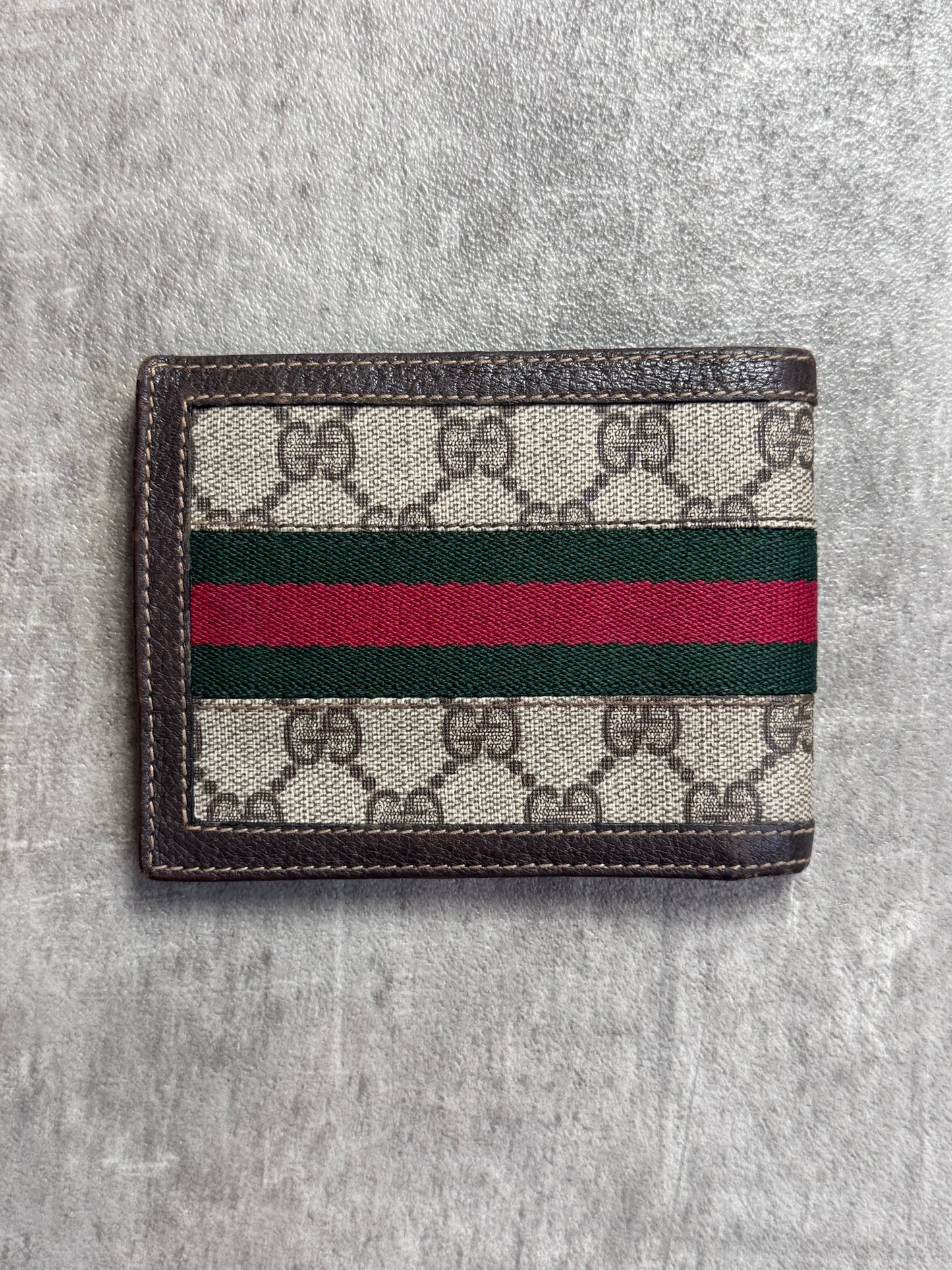 Gucci Ophidia GG Signature Stripe Canvas Wallet