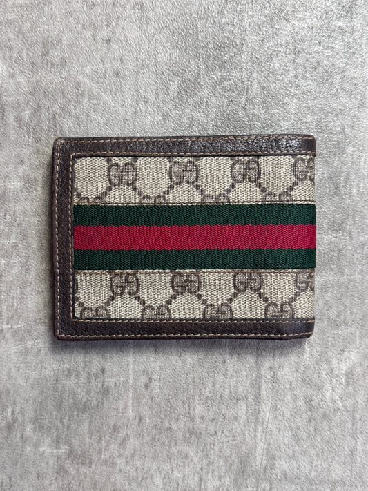 Gucci Ophidia GG Signature Stripe Canvas Wallet