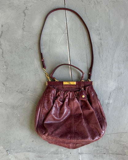 Miu Miu Red Leather Shoulder Bag