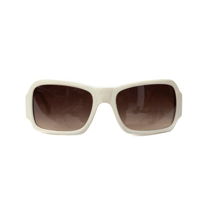 Gucci Oversized Squared Cream Sunglasses