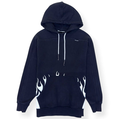 PALM ANGELS BURNING LOGO HOODIE BLACK / WHITE L | Large, Black