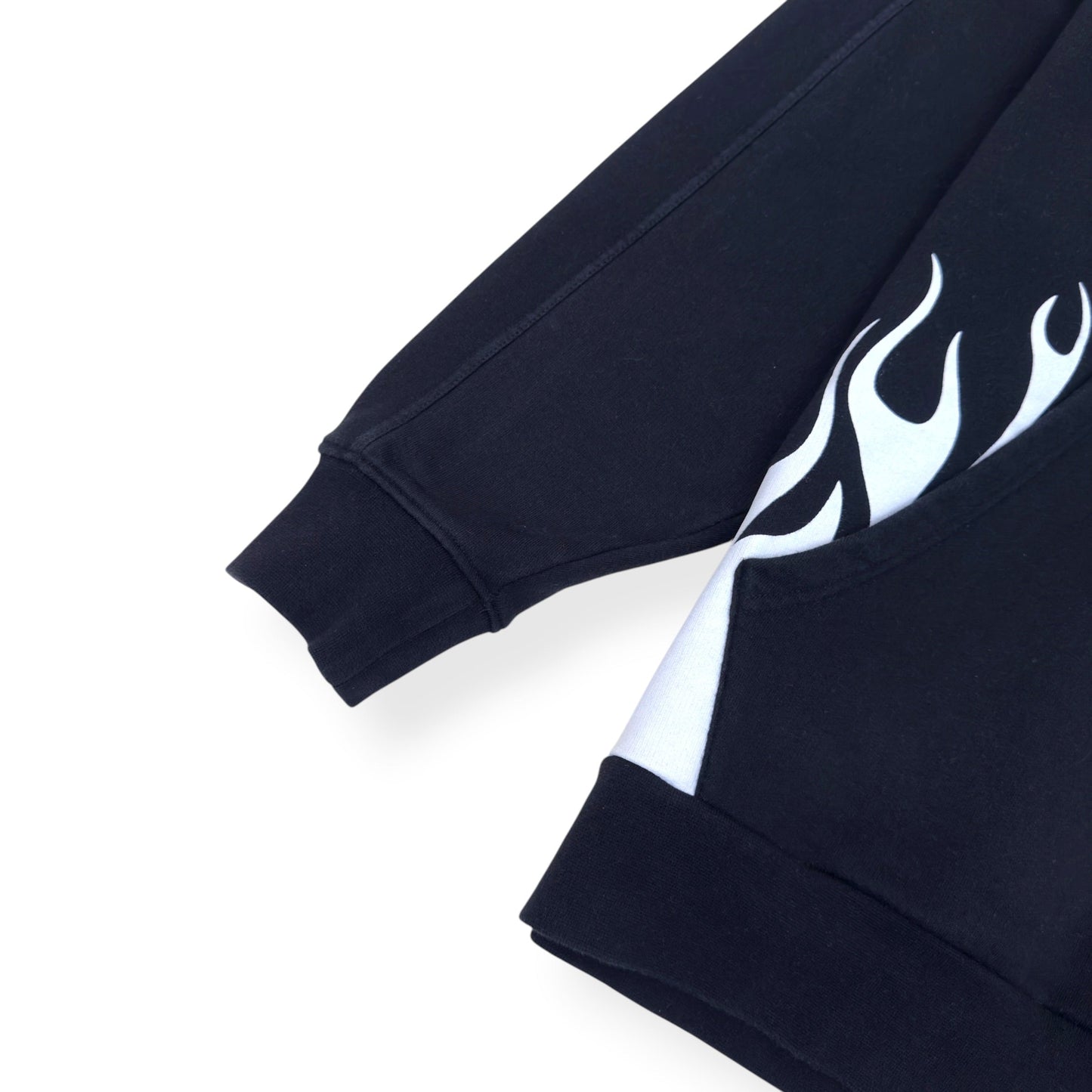 PALM ANGELS BURNING LOGO HOODIE BLACK / WHITE L | Large, Black