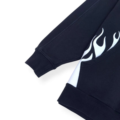 PALM ANGELS BURNING LOGO HOODIE BLACK / WHITE L | Large, Black