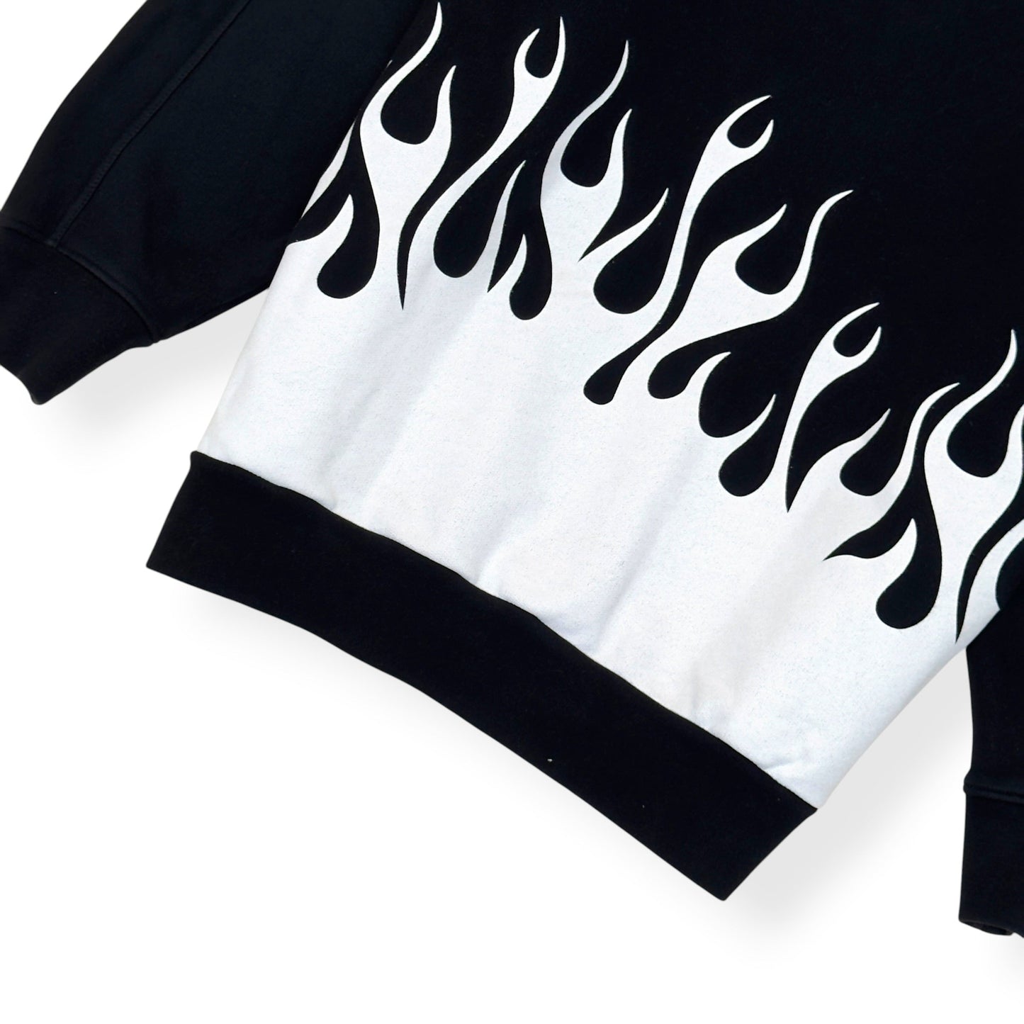 PALM ANGELS BURNING LOGO HOODIE BLACK / WHITE L | Large, Black