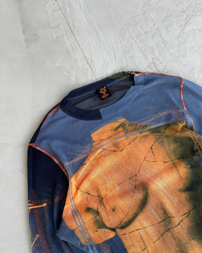 JEAN PAUL GAULTIER SS1999 SOLEIL VENUS DE MILO MESH TOP - M