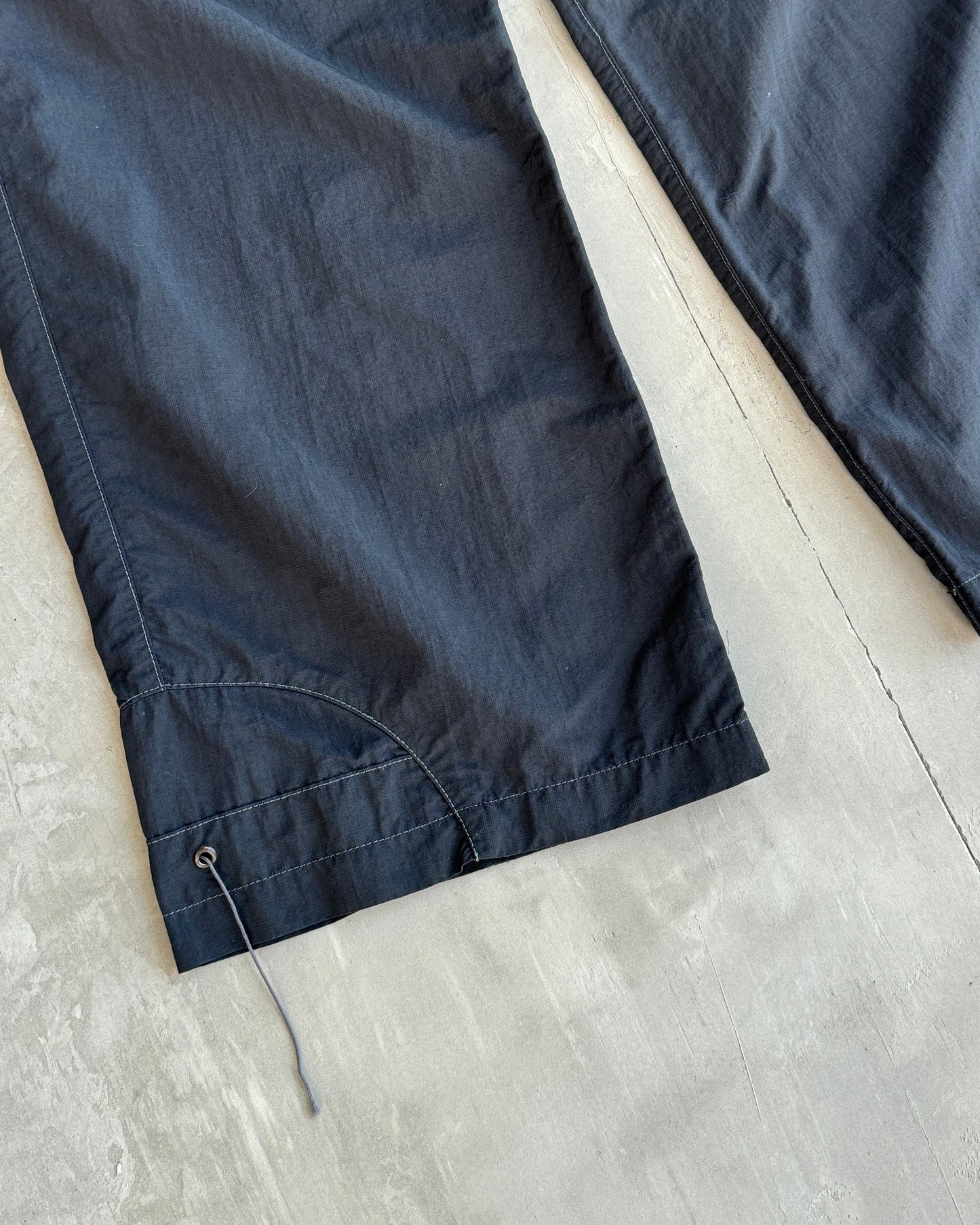 COP COPINE NYLON WIDE LEG CARGO TROUSERS - M | Medium, Black