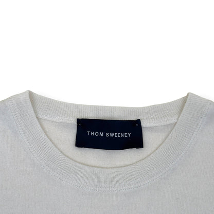 THOM SWEENEY COTTON / CASHMERE LONG SLEEVE T-SHIRT WHITE L | Large, White