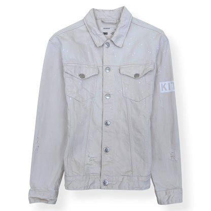 KITH DISTRESSED DENIM JACKET ECRU S | Small, Ecru