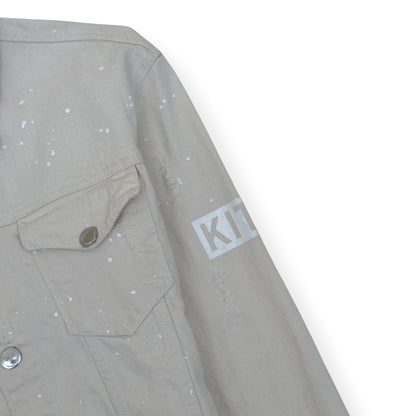 KITH DISTRESSED DENIM JACKET ECRU S | Small, Ecru