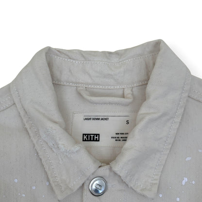 KITH DISTRESSED DENIM JACKET ECRU S | Small, Ecru