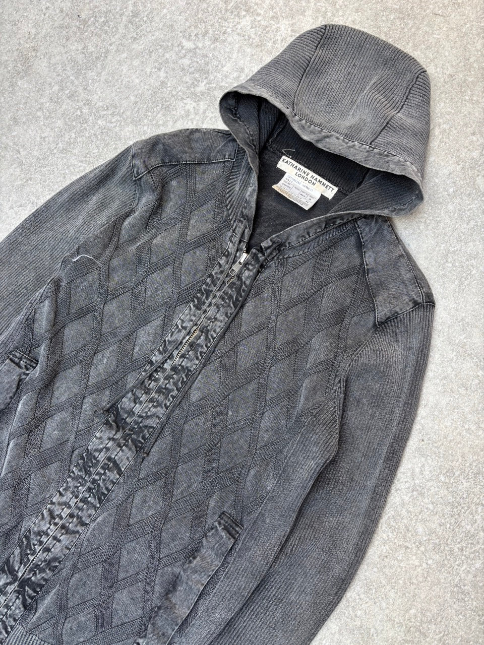 Katharine Hamnett Knit Pattern Full Zip Jacket