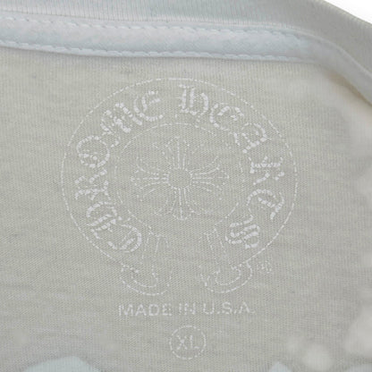 CHROME HEARTS MADE IN HOLLYWOOD VERTICAL LOGO T-SHIRT WHITE / YELLOW XL | XL, White