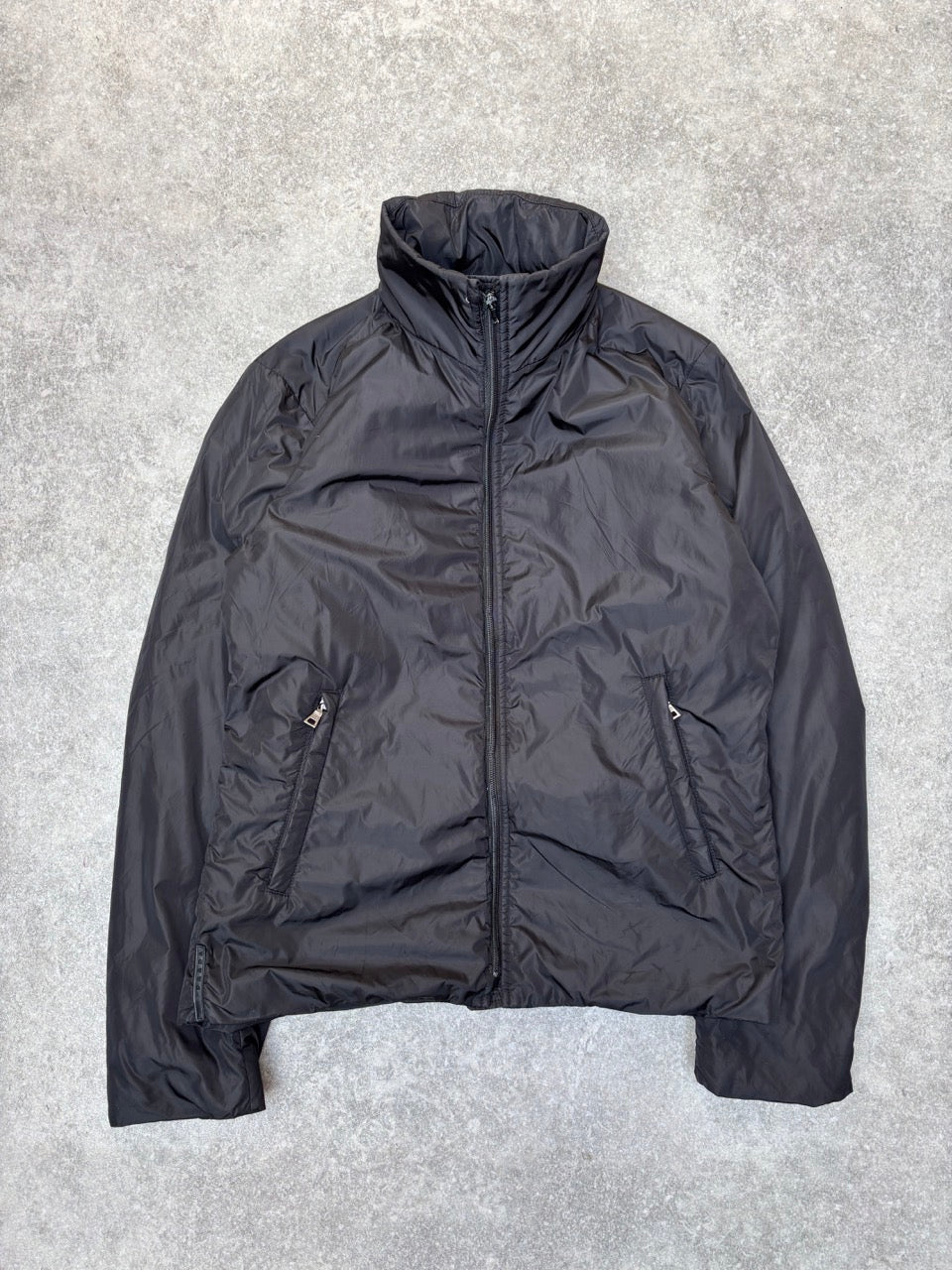 2011 Prada Black Full Zip Nylon Jacket
