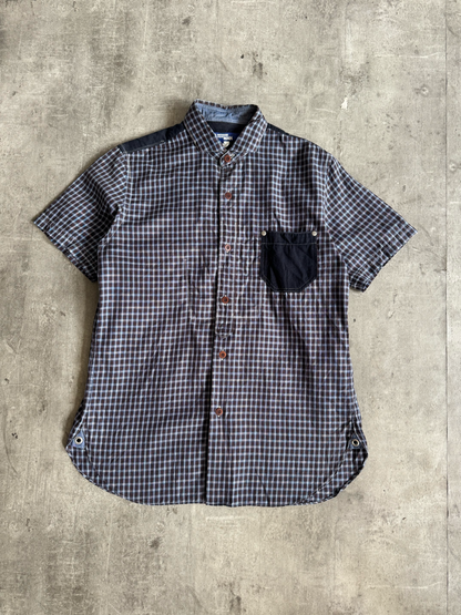 Junya Watanabe MAN By Comme Des Garcons Grid Check Patchpocket SS Shirt | Small, Multicoloured