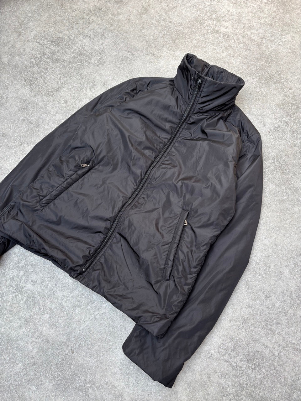 2011 Prada Black Full Zip Nylon Jacket