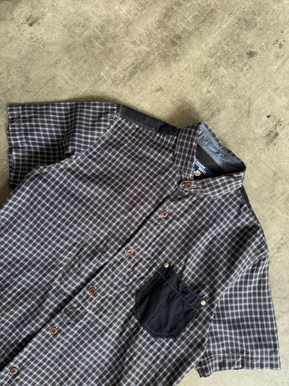 Junya Watanabe MAN By Comme Des Garcons Grid Check Patchpocket SS Shirt | Small, Multicoloured