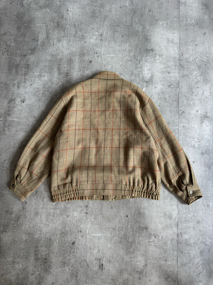 1980's Christian Dior Monsieur Sports Woven Check Bomber Jacket | Extra Large, Multicoloured