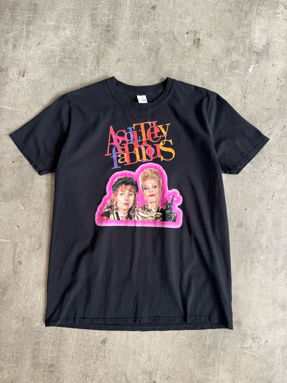 1990's Absolutely Fabulous "Patsy & Edina" Graphic Tee | Large, Multicoloured