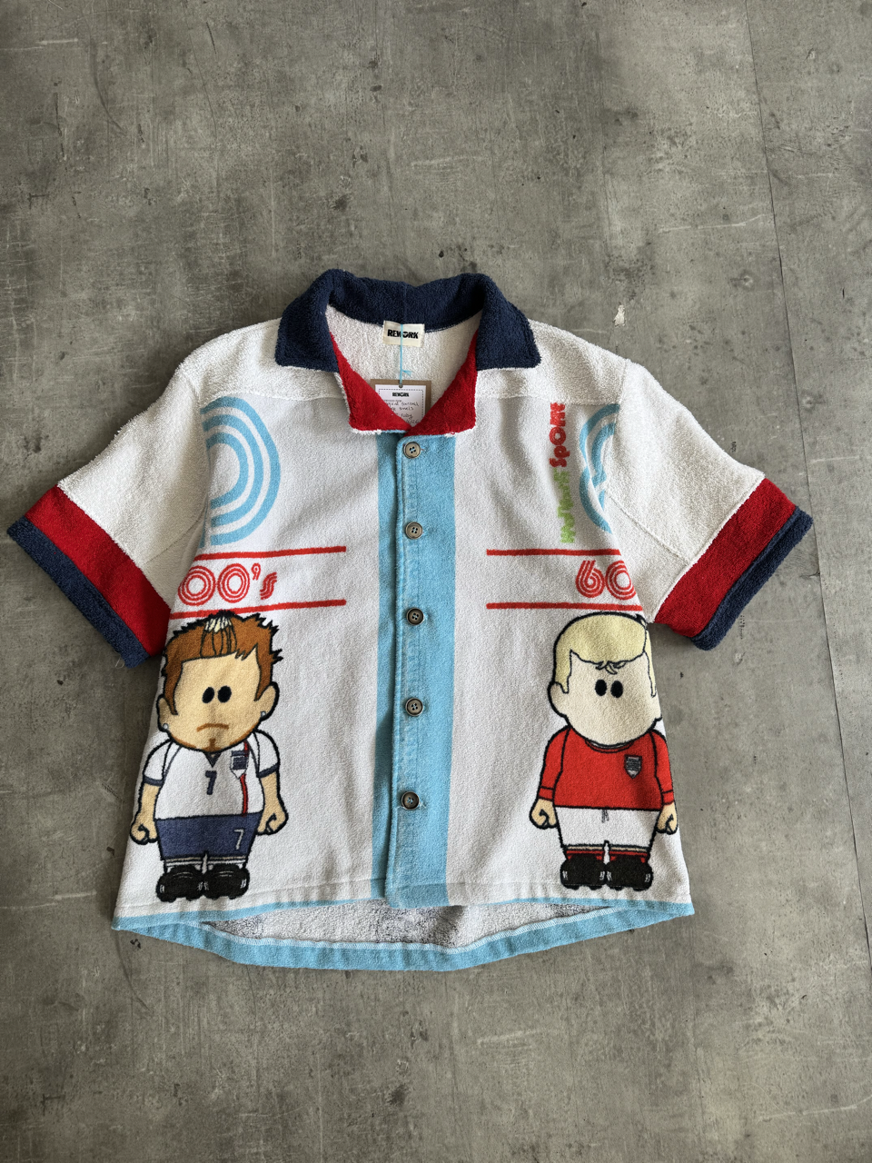 VT Rework: England Era's Flocked Football Shirt | Large, Multicoloured