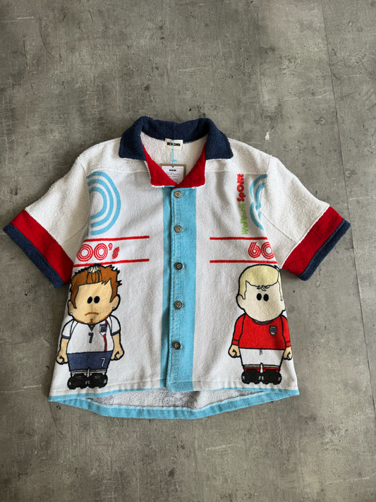 VT Rework: England Era's Flocked Football Shirt | Large, Multicoloured
