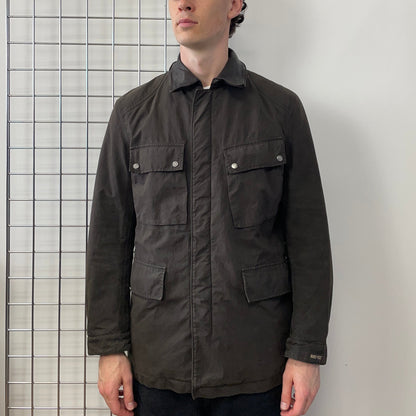 C.P. Company Brown AW05 Leather Collar Goretex Field Jacket | Large, Brown