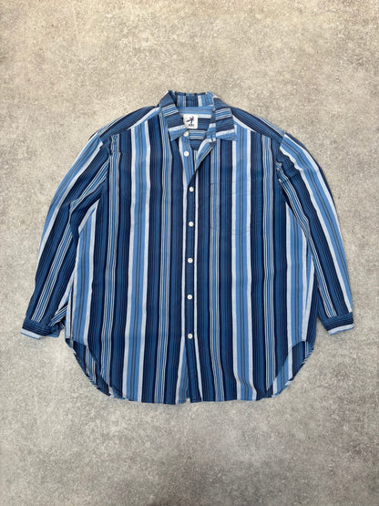 HAI Sporting Gear by Issey Miyake Multicolor Stripe Button Down Shirt