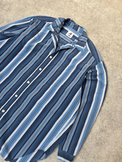 HAI Sporting Gear by Issey Miyake Multicolor Stripe Button Down Shirt