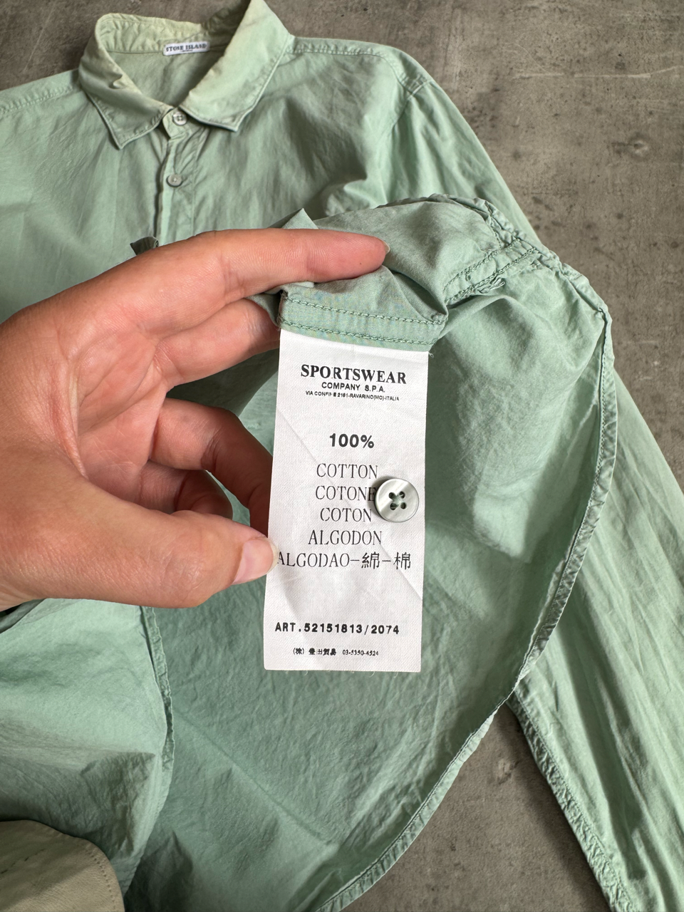 S/S 2010 Stone Island Sage Logo Patch LS Shirt | Extra Large, Multicoloured