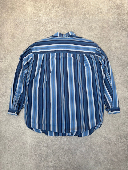 HAI Sporting Gear by Issey Miyake Multicolor Stripe Button Down Shirt