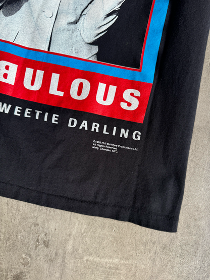1995 Single Stitch Absolutely Fabulous "100% Sweetie Darling" Patsy Graphic Tee | Large, Multicoloured