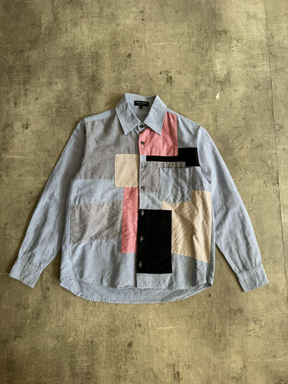 Comme Des Garcons Mixed Panel Patchworked Denim LS Shirt | Medium, Multicoloured