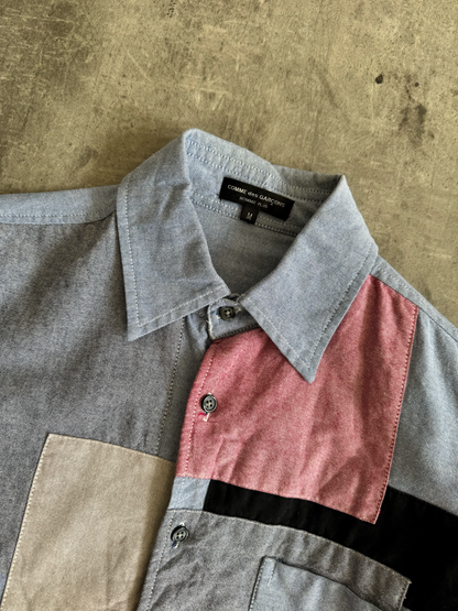 Comme Des Garcons Mixed Panel Patchworked Denim LS Shirt | Medium, Multicoloured