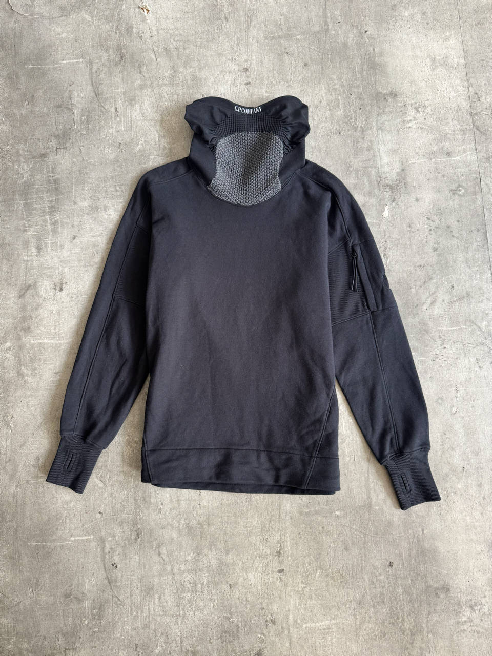 A/W 2020 C.P. Company Mask Highneck Spellout Sweater | Medium, Multicoloured