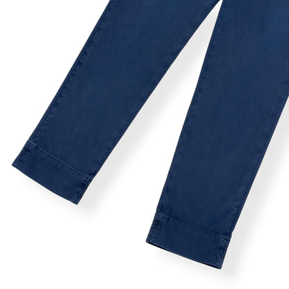THOM SWEENEY COTTON DRAWSTRING CHINO TROUSERS NAVY 48 / S | Small, Navy
