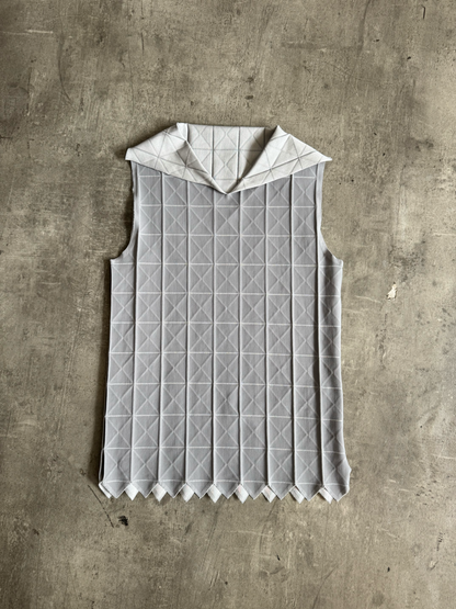 Issey Miyake Grey 132 5 Line Origami Top With Matching Tassel Knee Highs | Small, Multicoloured