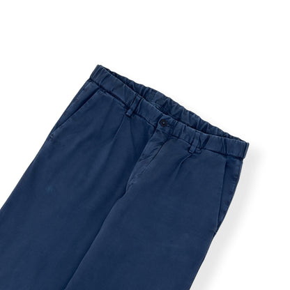 THOM SWEENEY COTTON DRAWSTRING CHINO TROUSERS NAVY 48 / S | Small, Navy