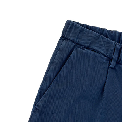 THOM SWEENEY COTTON DRAWSTRING CHINO TROUSERS NAVY 48 / S | Small, Navy