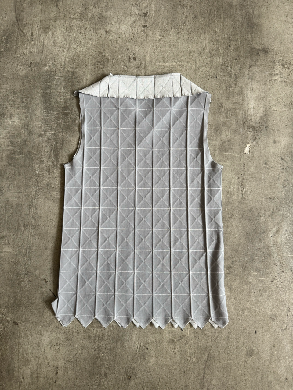 Issey Miyake Grey 132 5 Line Origami Top With Matching Tassel Knee Highs | Small, Multicoloured