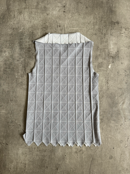Issey Miyake Grey 132 5 Line Origami Top With Matching Tassel Knee Highs | Small, Multicoloured