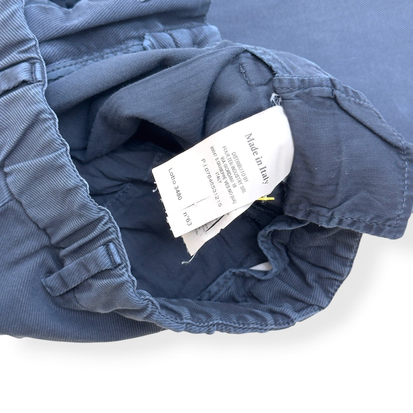 THOM SWEENEY COTTON DRAWSTRING CHINO TROUSERS NAVY 48 / S | Small, Navy