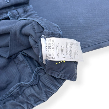 THOM SWEENEY COTTON DRAWSTRING CHINO TROUSERS NAVY 48 / S | Small, Navy