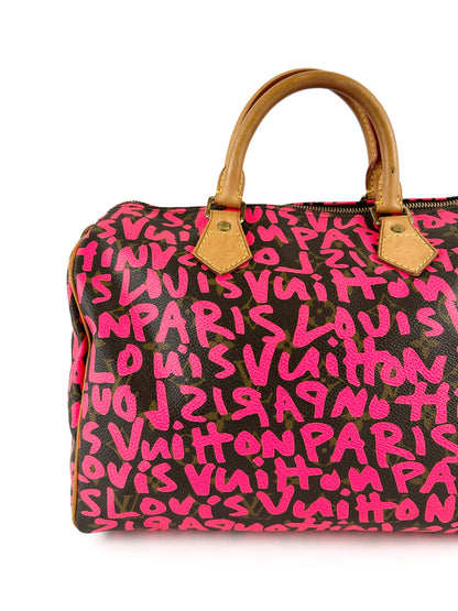 Louis Vuitton x Stephen Sprouse Pink Graffiti Speedy 30 Handbag (RARE) (2008) | O/S, Multicoloured