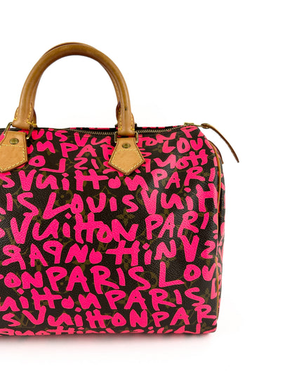 Louis Vuitton x Stephen Sprouse Pink Graffiti Speedy 30 Handbag (RARE) (2008) | O/S, Multicoloured