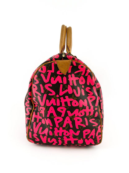 Louis Vuitton x Stephen Sprouse Pink Graffiti Speedy 30 Handbag (RARE) (2008) | O/S, Multicoloured
