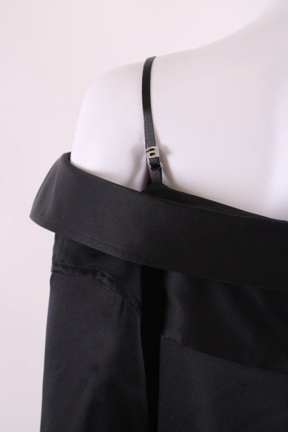 T By Alexander Wang L/S Satin Shirt Black M | Default Title, Black